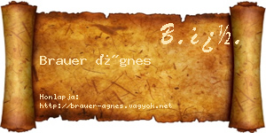 Brauer Ágnes névjegykártya